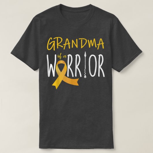 小児癌認識度戦士のおばあちゃん40 Tシャツ (デザイン正面)