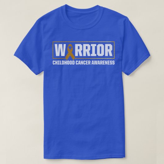 小児癌認識度戦士金ゴールドリ Tシャツ (デザイン正面)