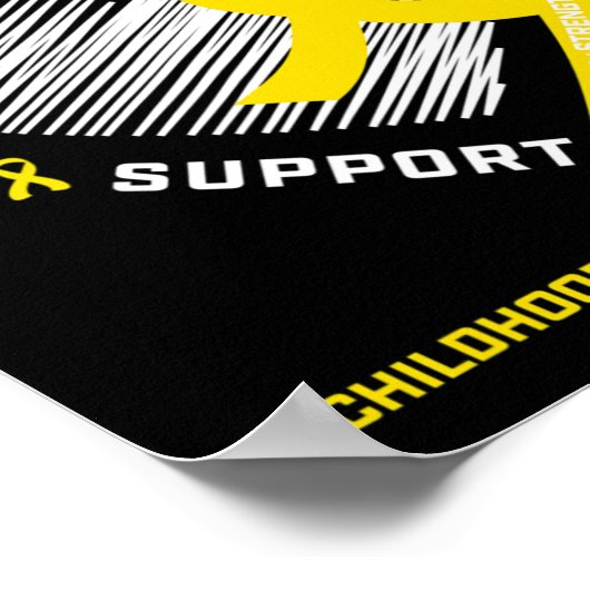 小児癌認識度製品ギフトボーイズGir ポスター (角)