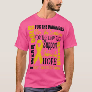 小児癌認識度Tシャツ金ゴールドfor a Chil Tシャツ