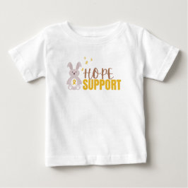 小児癌。希望サポートベビーTシャツ ベビーTシャツ