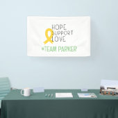 小児癌。希望#team名前カスタムバナー 横断幕 (トレードショー)