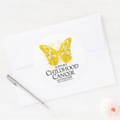 小児癌（蝶） ラウンドシール (封筒)