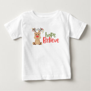 小児癌.hopeクリスマスベビーTシャツ ベビーTシャツ