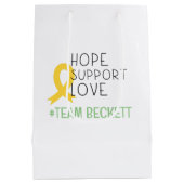 小児癌.hope #team名前カスタム抱き枕 ミディアムペーパーバッグ (裏面)