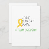 小児癌.hope #team名前カスタム招待状 招待状 (正面/裏面)