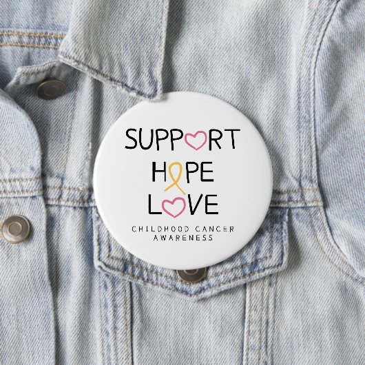 小児癌。support.hope.love.ボタン 缶バッジ (インサイチュ)