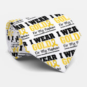 小児癌I衣服金ゴールドリボン甥 ネクタイ (ロール)