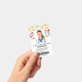 小児科かわいい恐竜の写真 バッジ (手持ち)