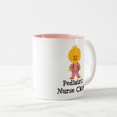 小児科のナースのひよこのマグ ツートーンマグカップ (正面右)