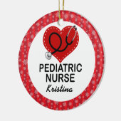 小児科のナースのカスタムなギフトのオーナメント セラミックオーナメント (左)