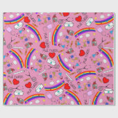 小児科のナースのギフト用包装紙は芸術のテーマをからかいます ラッピングペーパー (フラット)