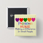 小児科のナースのギフト 缶バッジ (正面&裏面)