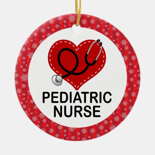 小児科のナースの仕事のギフトのオーナメント セラミックオーナメント (正面)