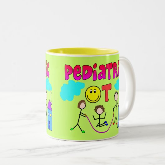 小児科の作業療法士のギフト ツートーンマグカップ (正面右)