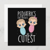 小児科の患者 子ども 医師 医学 ギフト 招待状 (正面/裏面)