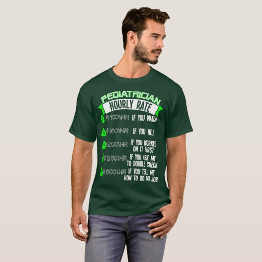 小児科の時給 Tシャツ (正面フル)