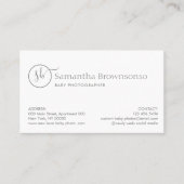 小児科カスタム科ベビー生まれたばかりの写真 名刺 (正面)