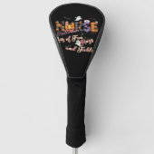 小児科ナースおもしろいハロウィーンデザインエッセンシャル ゴルフヘッドカバー (正面)