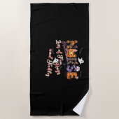 小児科ナースおもしろいハロウィーンデザインエッセンシャル ビーチタオル (正面)