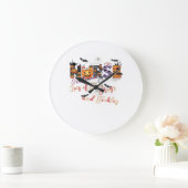 小児科ナースおもしろいハロウィーンデザインエッセンシャル ラージ壁時計 (ホーム)