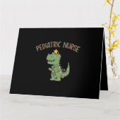 小児科ナース恐竜クリスマス小児保育園 カード (黄色い花)