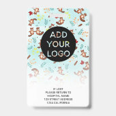 小児科医のかわいいロゴコード バッジ (裏面)