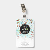 小児科医のかわいいロゴコード バッジ (裏面 （クリップ付）)