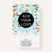 小児科医のかわいいロゴコード バッジ (裏面)