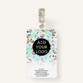 小児科医のかわいいロゴコード バッジ (裏面クリップ)