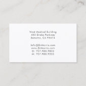 小児科医のビジネスカード 名刺 (裏面)