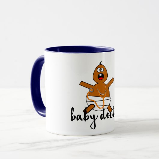 小児科医のベビー医者の医学のしゃれのおもしろマグカップ マグカップ (正面左)