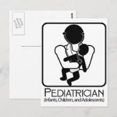 小児科医のロゴ-乳児、子供への医者 ポストカード (正面/裏面)