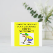 小児科医の医師のジョーク ポストカード (スタンド正面)