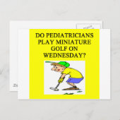 小児科医の医師のジョーク ポストカード (正面/裏面)