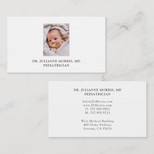 小児科医の名刺 名刺 (正面/裏面)