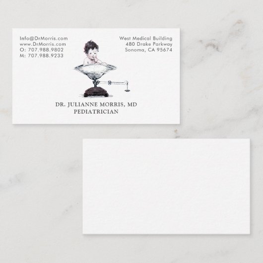小児科医の名刺 名刺 (正面/裏面)