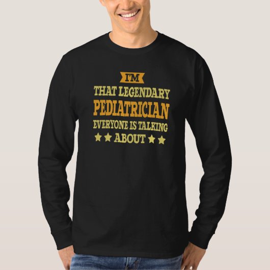 小児科医の役職タイトル従業員おもしろい労働者Pedia Tシャツ (正面)