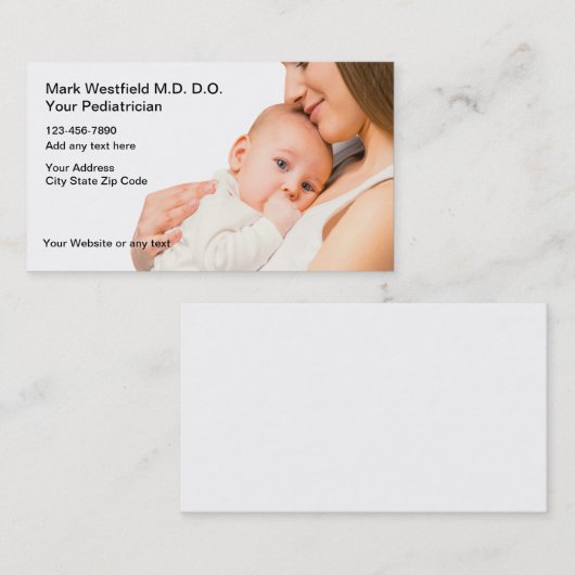 小児科医向け医療用名刺 名刺 (正面/裏面)