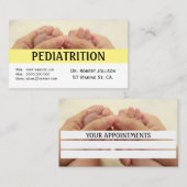 小児科医科アポイントメント名刺 予約カード (正面/裏面)