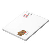 小児科医 – テディおよびハート聴診器 ノートパッド (回転)