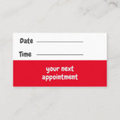 小児科医 – テディおよびハート聴診器 予約カード (裏面)