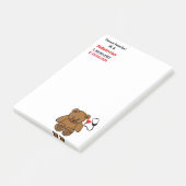 小児科医-テディとハート聴診器 ポストイット (アングル)