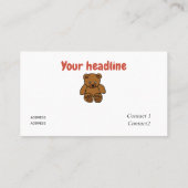 小児科医 – テディと聴診器 名刺 (裏面)