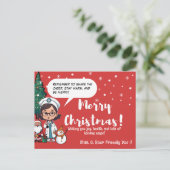 小児科医 | フェスティバルのクリスマスグリーティ子供へング シーズンポストカード (スタンド正面)