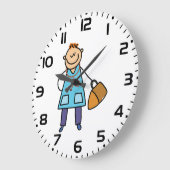 小児科医 ラージ壁時計 (傾斜)