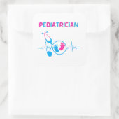 小児科医、小児科医、小児科医、 スクエアシール (バッグ)