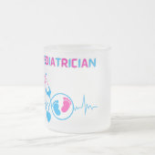 小児科医、小児科医、小児科医、 フロストグラスマグカップ (中央)