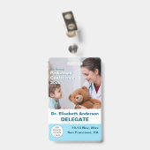 小児科医 小児科 医師 医療 カンファレンス バッジ (裏面 （クリップ付）)