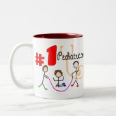 小児科医#1の愛らしい子供のデザインのギフト ツートーンマグカップ (左)